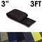 Electriduct Carpet Cable Cover, 3 ft L, 3 in W, 1 Channel, Nylon, Black CC-SC-3-3-BK - alternate 1